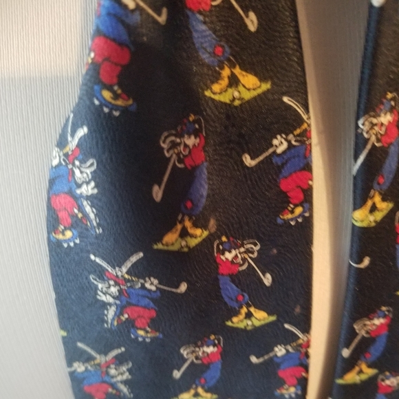 Disney Goofy Golfing Tie Mickey Unlimited Vintage - Picture 3 of 5